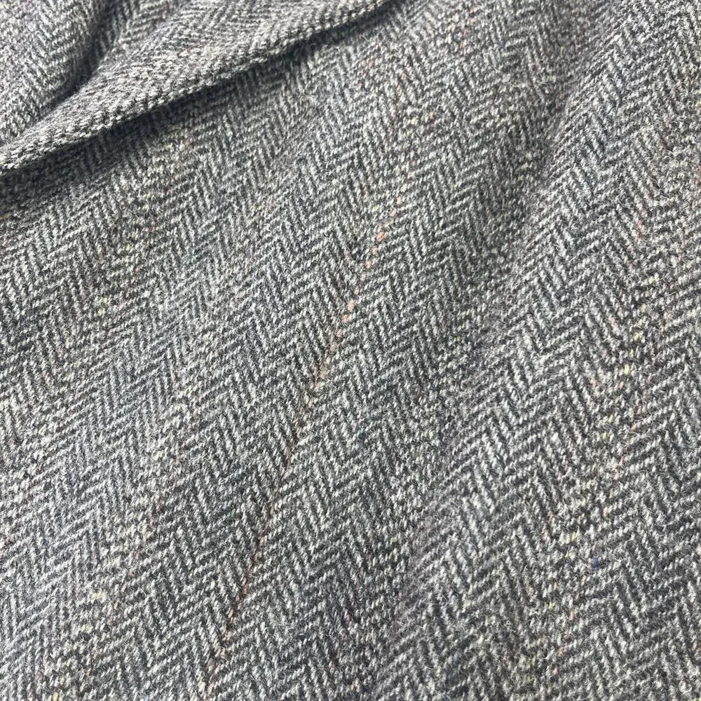 Harris Tweed Mens Herringbone Blazer Jacket 44R Pure Scottish Wool Unstructured